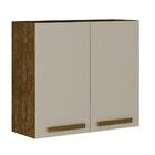 Armário Para Cozinha 2 Portas 80cm Pérola Ipê/off White