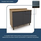 Armário Para Cozinha 2 Portas Confort   Cinamomo/grafite