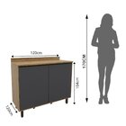 Armário Para Cozinha 2 Portas Confort   Cinamomo/grafite