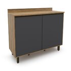 Armário Para Cozinha 2 Portas Confort   Cinamomo/grafite