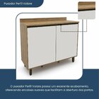 Armário Para Cozinha 2 Portas Confort Cinamomo/off White