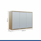 Armário Para Cozinha 3 Portas 120cm Itália  Cinamomo/off White