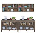 Armário Para Cozinha 4 Peças Malbec Avelã Jade Peternella