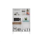 Armário Para Cozinha 4 Portas 1 Gaveta Viena Plus Madine Bran