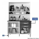 Armário Para Cozinha 4 Portas 2 Gavetas Brenda Top Imop Móvei