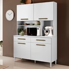 Armário Para Cozinha 4 Portas 2 Gavetas Ceara Branco