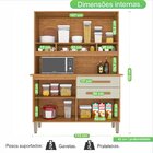 Armário Para Cozinha 4 Portas 2 Gavetas Sofia Plus  Cinamomo/