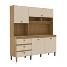 Armário Para Cozinha 4 Portas 3 Gavetas 1 Nicho Para Forno Be