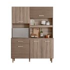 Armário Para Cozinha 5 Portas 1 Gaveta Com Nicho Para Microon