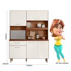 Armário Para Cozinha 5 Portas 1 Gaveta Com Nicho Para Microon