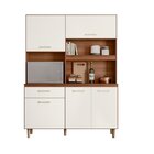 Armário Para Cozinha 5 Portas 1 Gaveta Com Nicho Para Microon