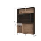 Armário Para Cozinha 5 Portas 1 Gaveta Duda  Chocolate/off Wh