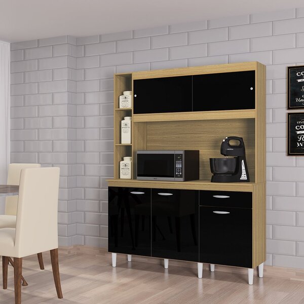 Armário Para Cozinha 5 Portas 1 Gaveta Duda Poquema Móveis Da