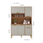 Armário Para Cozinha 5 Portas 1 Gaveta Roma Freijo / Off White