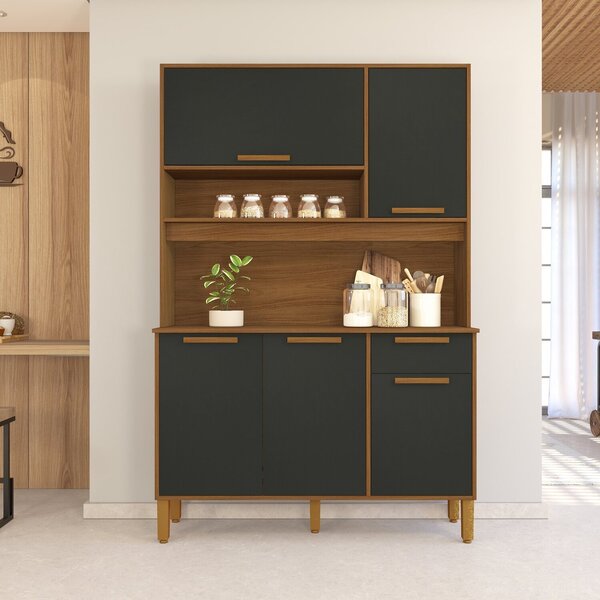 ローリー Armário Para Cozinha 5 Portas 1 Gaveta Roma Freijo/chumbo | Leroy