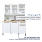 Armário Para Cozinha 5 Portas 1 Gaveta Rubi Branco