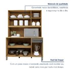 Armário Para Cozinha 5 Portas 1 Gaveta Rubi Cinamomo/grafite