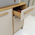 Armário Para Cozinha 5 Portas 1 Gaveta Rubi Cinamomo/off White