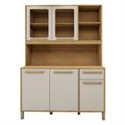 Armário Para Cozinha 5 Portas 1 Gaveta Rubi Cinamomo/off White