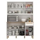 Armário Para Cozinha 5 Portas 1 Gaveta Rubi Gaveta Branco - V