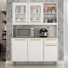 Armário Para Cozinha 5 Portas 1 Gaveta Rubi Gaveta Branco - V