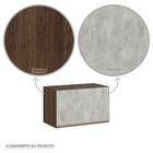 Armário Para Cozinha 60 Cm 1 Porta Dourado Com Concreto