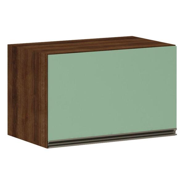 Armário Para Cozinha 60 Cm 1 Porta Dourado Com Verde