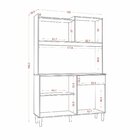 Armário Para Cozinha 6 Portas 1 Gaveta Berlim Atacama/off-whi