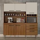 Armario Para Cozinha 6 Portas 2 Gavetas Ebano  Carvalho/offwh