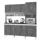 Armário Para Cozinha 6 Portas 2 Gavetas Ébano Chf Carvalho