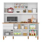 Armário Para Cozinha 6 Portas 2 Gavetas Luna Plus  Branco