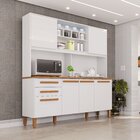 Armário Para Cozinha 6 Portas 2 Gavetas Luna Plus  Branco