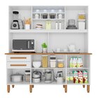 Armário Para Cozinha 6 Portas 2 Gavetas Luna Plus  Branco