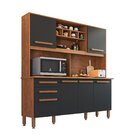 Armário Para Cozinha 6 Portas 2 Gavetas Luna Plus  Cinamomo/g