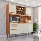 Armário Para Cozinha 6 Portas 2 Gavetas Luna Plus  Cinamomo/o