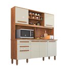 Armário Para Cozinha 6 Portas 2 Gavetas Luna Plus  Cinamomo/o