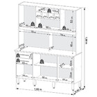 Armário Para Cozinha 6 Portas 2 Gavetas Luna Plus Móveis Imop