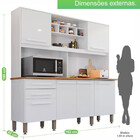 Armário Para Cozinha 6 Portas 2 Gavetas Luna Top Imop Móveis