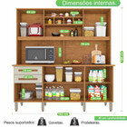 Armário Para Cozinha 6 Portas 2 Gavetas Luna Top Imop Móveis