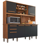 Armário Para Cozinha 6 Portas 2 Gavetas Luna Top Imop Móveis