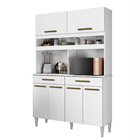 Armário Para Cozinha 6 Portas 2 Gavetas Sao Paulo Branco