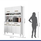 Armário Para Cozinha 6 Portas 2 Gavetas Sao Paulo Branco