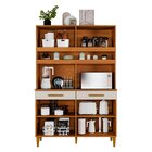 Armário Para Cozinha 6 Portas 2 Gavetas Sao Paulo Nature/off