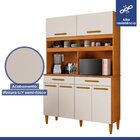 Armário Para Cozinha 6 Portas 2 Gavetas Sao Paulo Nature/off