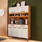 Armário Para Cozinha 6 Portas 2 Gavetas Sao Paulo Nature/off