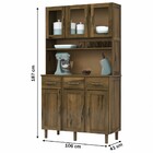 Armário Para Cozinha 6 Portas 3 Gavetas Madeira Maciça Mogano