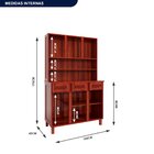 Armário Para Cozinha 6 Portas 3 Gavetas Salvador Mel