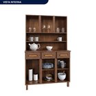 Armário Para Cozinha 6 Portas 3 Gavetas Salvador Ypê