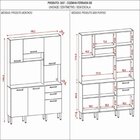 Armário Para Cozinha 6 Portas Ferrara Plus Freijó / Supremo