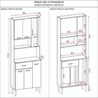 Armário Para Cozinha 6 Portas Golden Plus Freijó / Soft